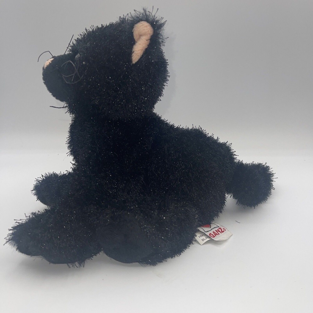 Ganz Webkinz Fringe Black Cat with Green Eyes 9" Plush‎ NO CODE